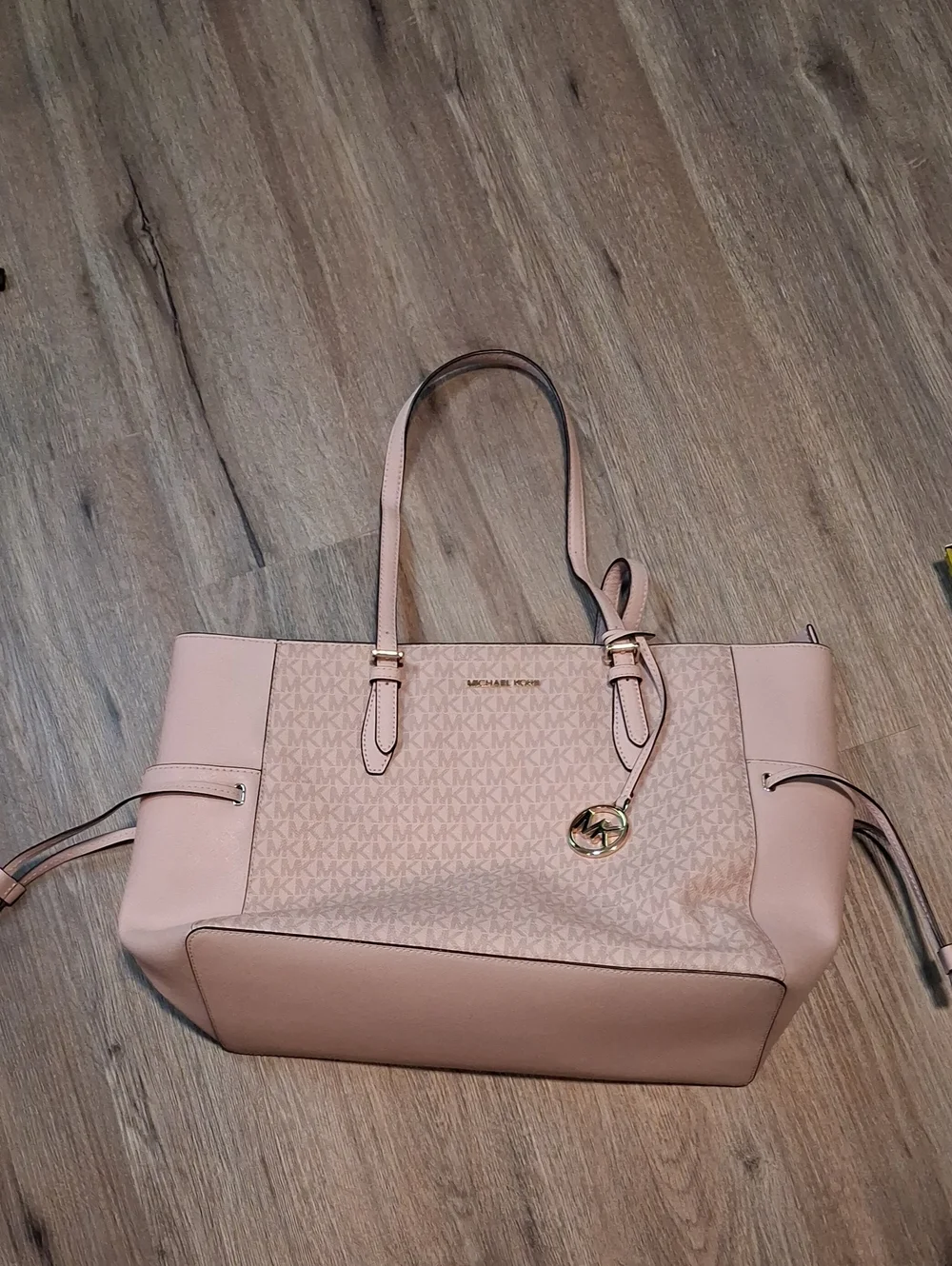 Michael Kors Blush Logo Tote with Gold Hardware